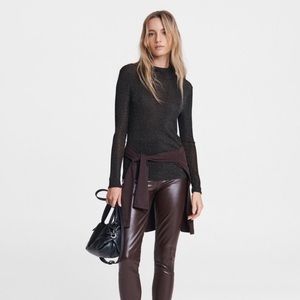 Rag & Bone Cherie lurex turtleneck top NWT